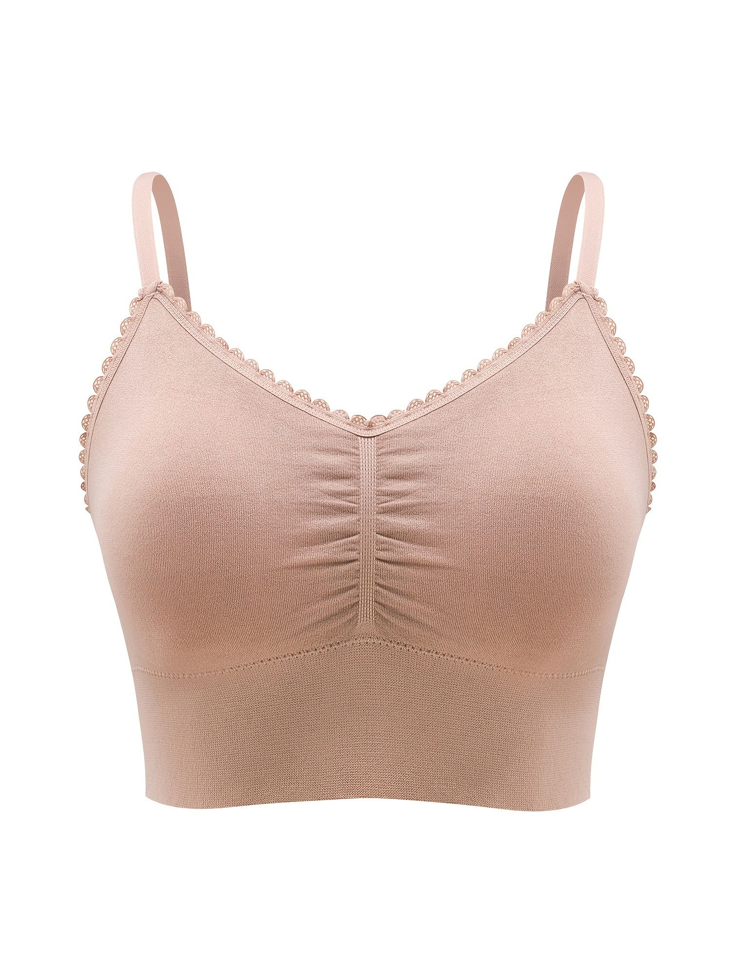 Plus Size Lace Wireless Bras For Women; Low-Impact Activity Sleep Bralette; Comfort Workout Sports Bra; Comfortable Full Coverage; Soft And Breathable Fabric; Women's Lingerie