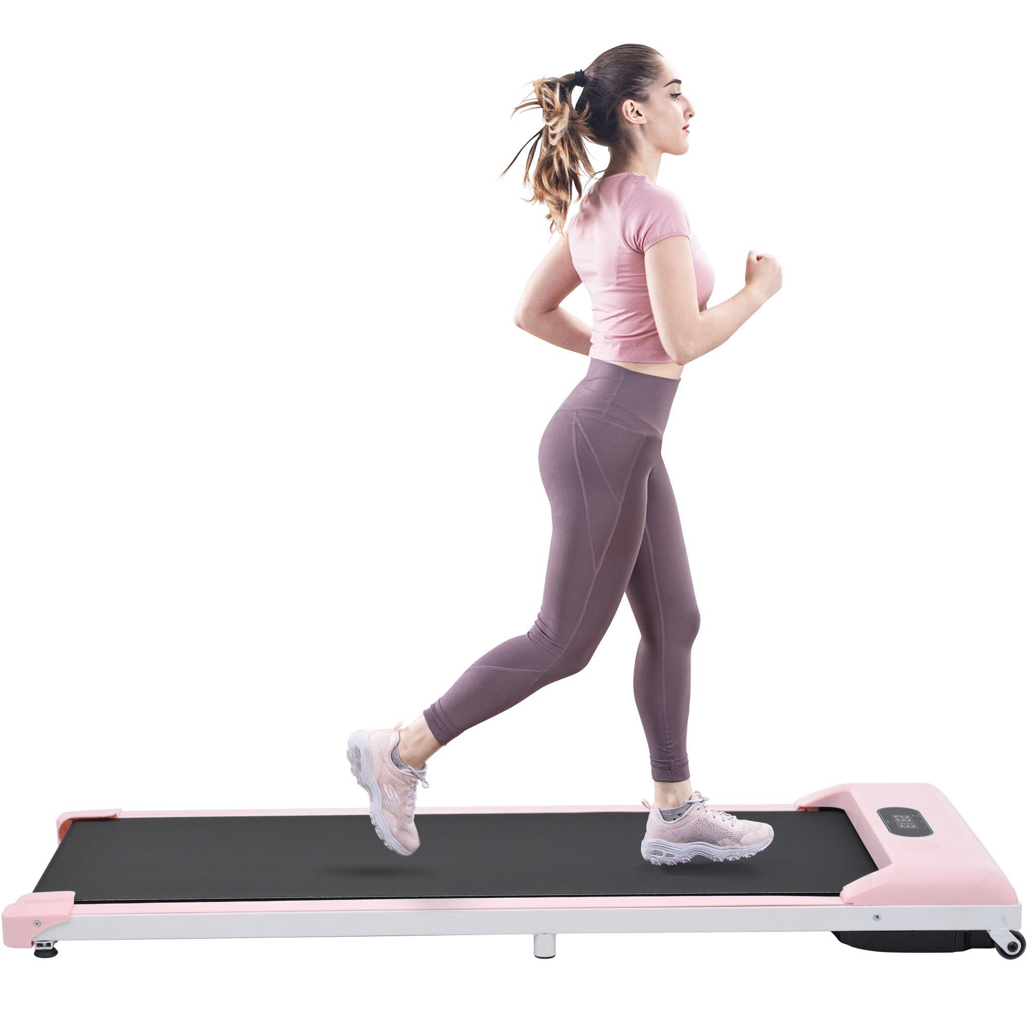 2 in 1 Under Desk Electric Treadmill 2.5HP; with Bluetooth APP and speaker; Remote Control; Display; Walking Jogging Running Machine Fitness Equipment for Home Gym Office